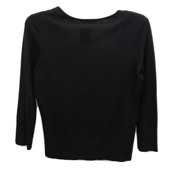 Neiman Marcus Black Silk-Blend Sweater - Picture 2 of 3